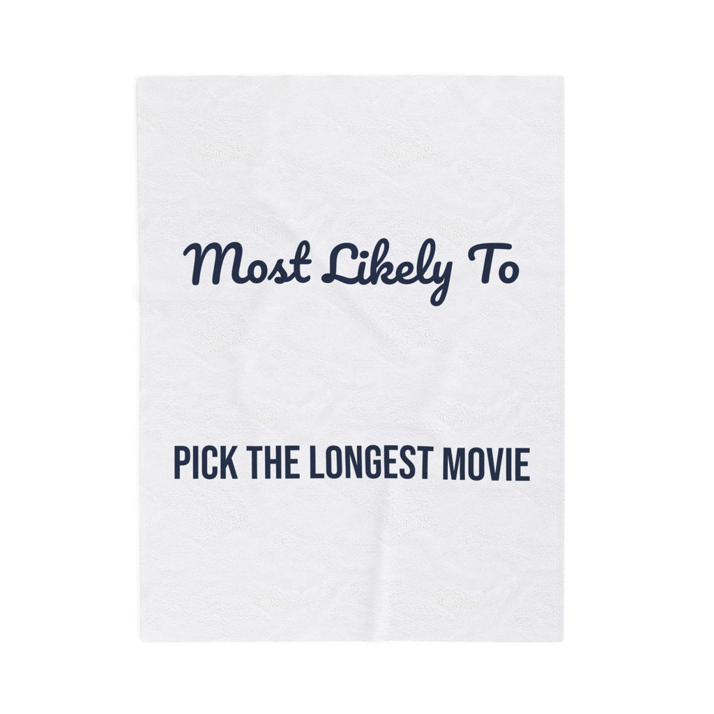Funny Christmas Throw Blanket Most Likely To Pick The Longest Movie Family