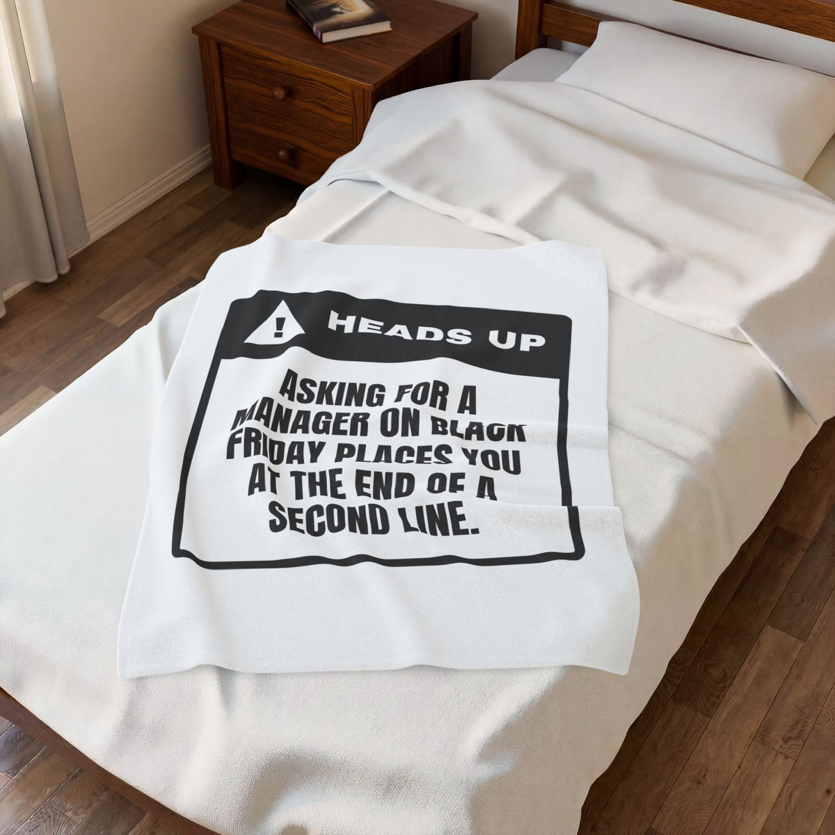 Funny Christmas Retail Throw Blanket Ask For A Manager Join A Second Line
