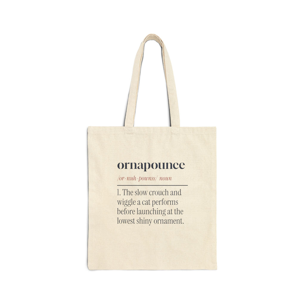 Funny Christmas Tote Bag Ornapounce Definition For Cat Owners