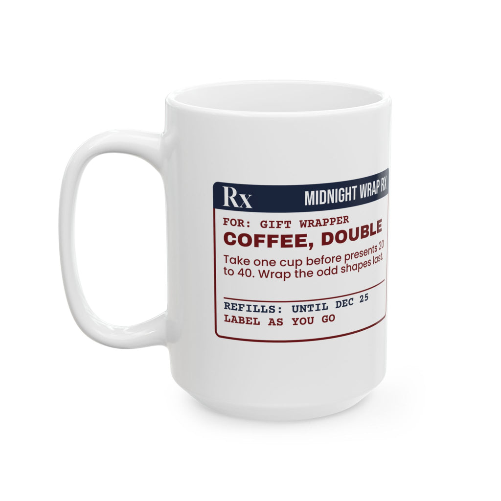 Funny Christmas Coffee Mug Wrapping Prescription For Gift Wrappers
