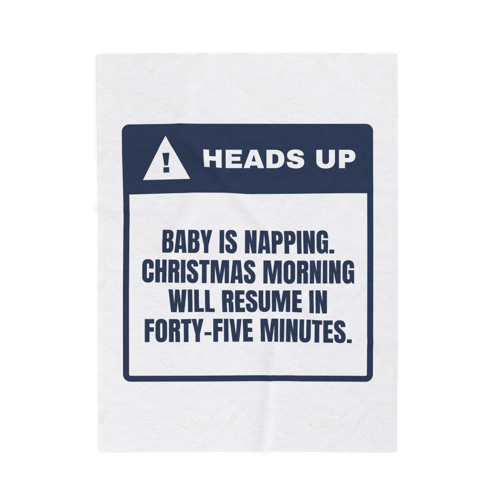 Funny Baby's First Christmas Throw Blanket Baby Is Napping Christmas