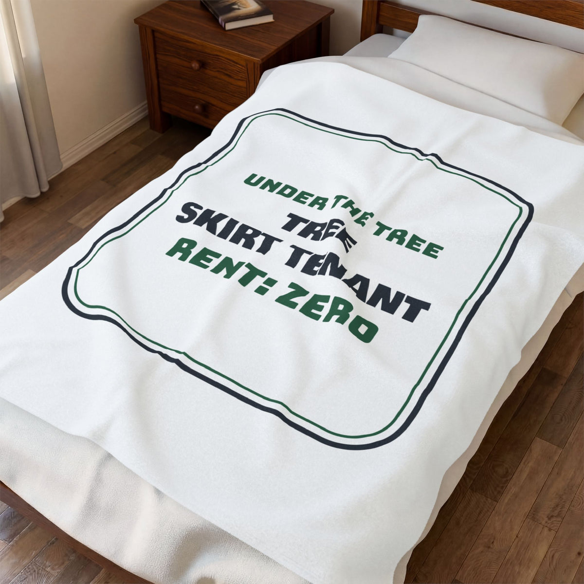 Funny Cat Christmas Throw Blanket Tree Skirt Tenant Rent Zero