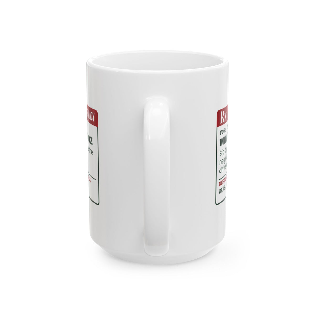 Funny Hot Cocoa Coffee Mug Mint Cocoa Prescription Label