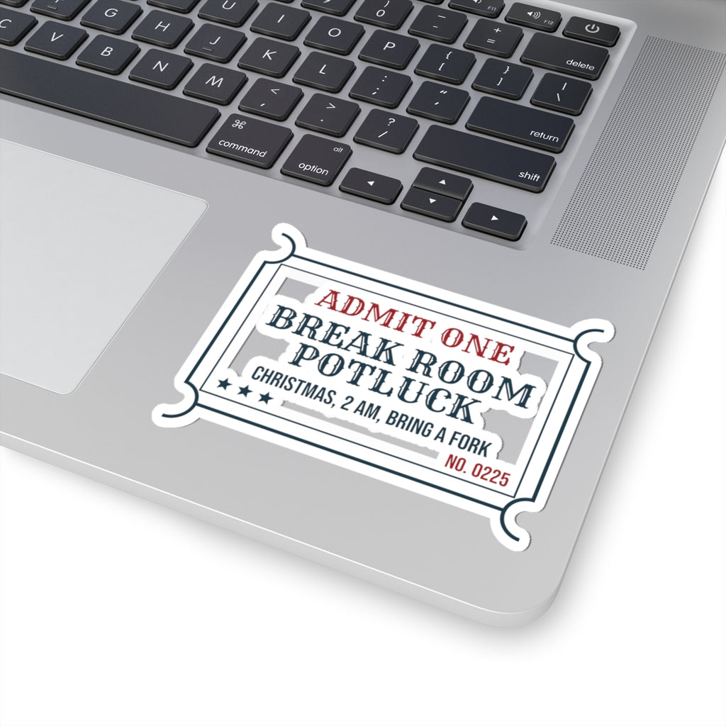 Funny Christmas Nurse Sticker Break Room Potluck Ticket