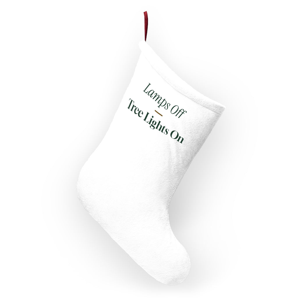 Cozy Christmas Stocking Lamps Off Tree Lights On