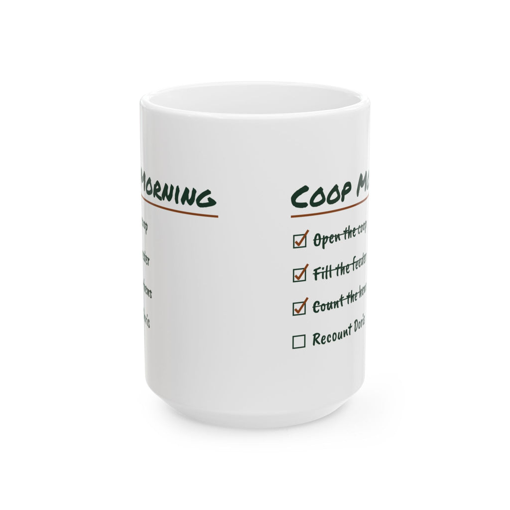 Funny Chicken Coffee Mug Coop Morning Recount Doris For Chicken Keepers
