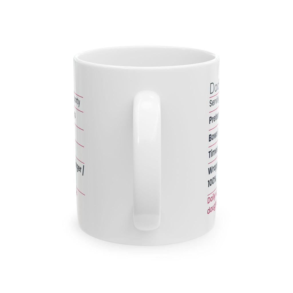 Funny Dad Of Daughters Coffee Mug Dad Facts Label For Fathers