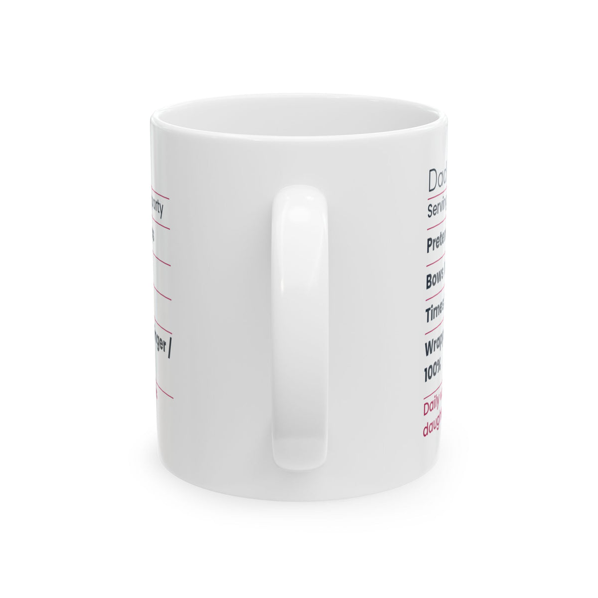 Funny Dad Of Daughters Coffee Mug Dad Facts Label For Fathers