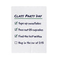 Funny Christmas Teacher Throw Blanket Class Party Day Checklist