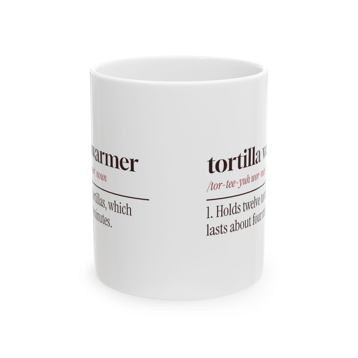 Funny Taco Lover Mug Tortilla Warmer Dictionary Definition
