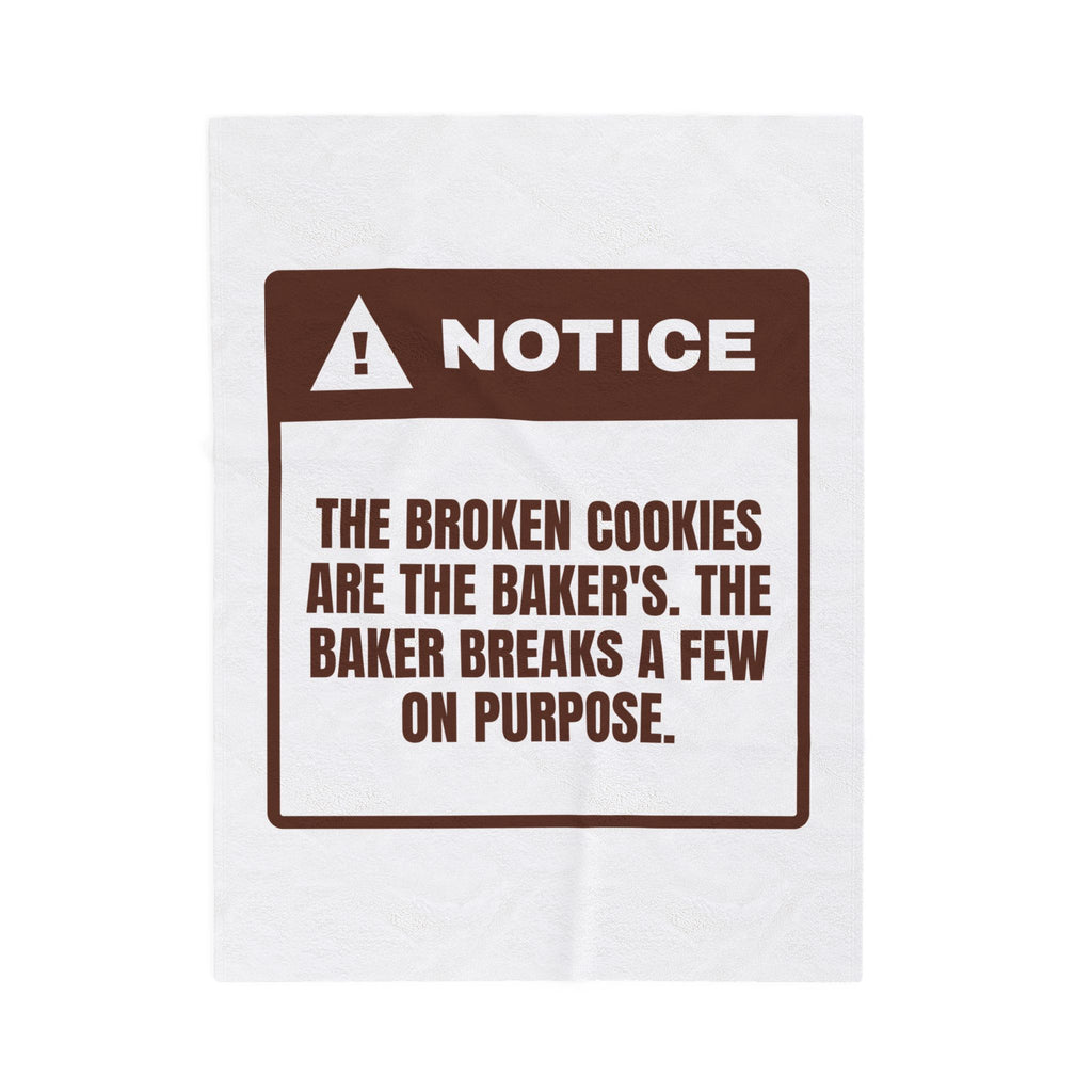 Funny Christmas Baking Throw Blanket Broken Cookies Are Mine Some On