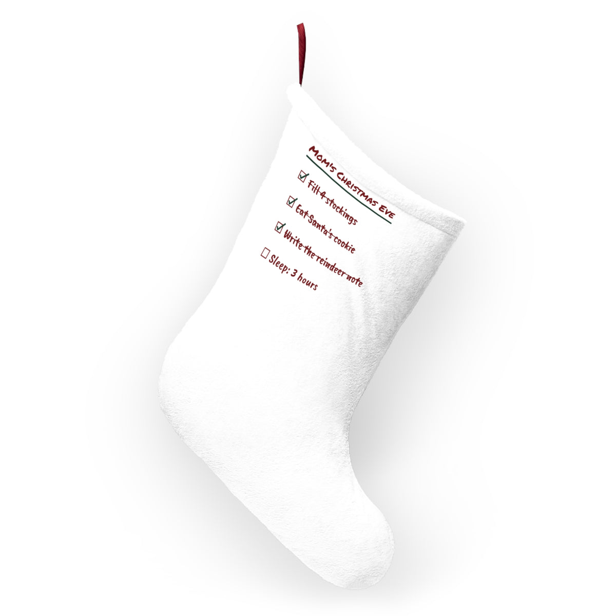 Funny Christmas Mom Christmas Stocking Mom's Christmas Eve Checklist