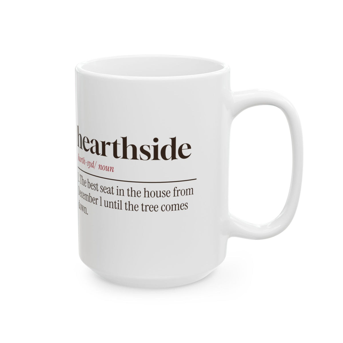 Christmas Coffee Mug Hearthside Dictionary Definition