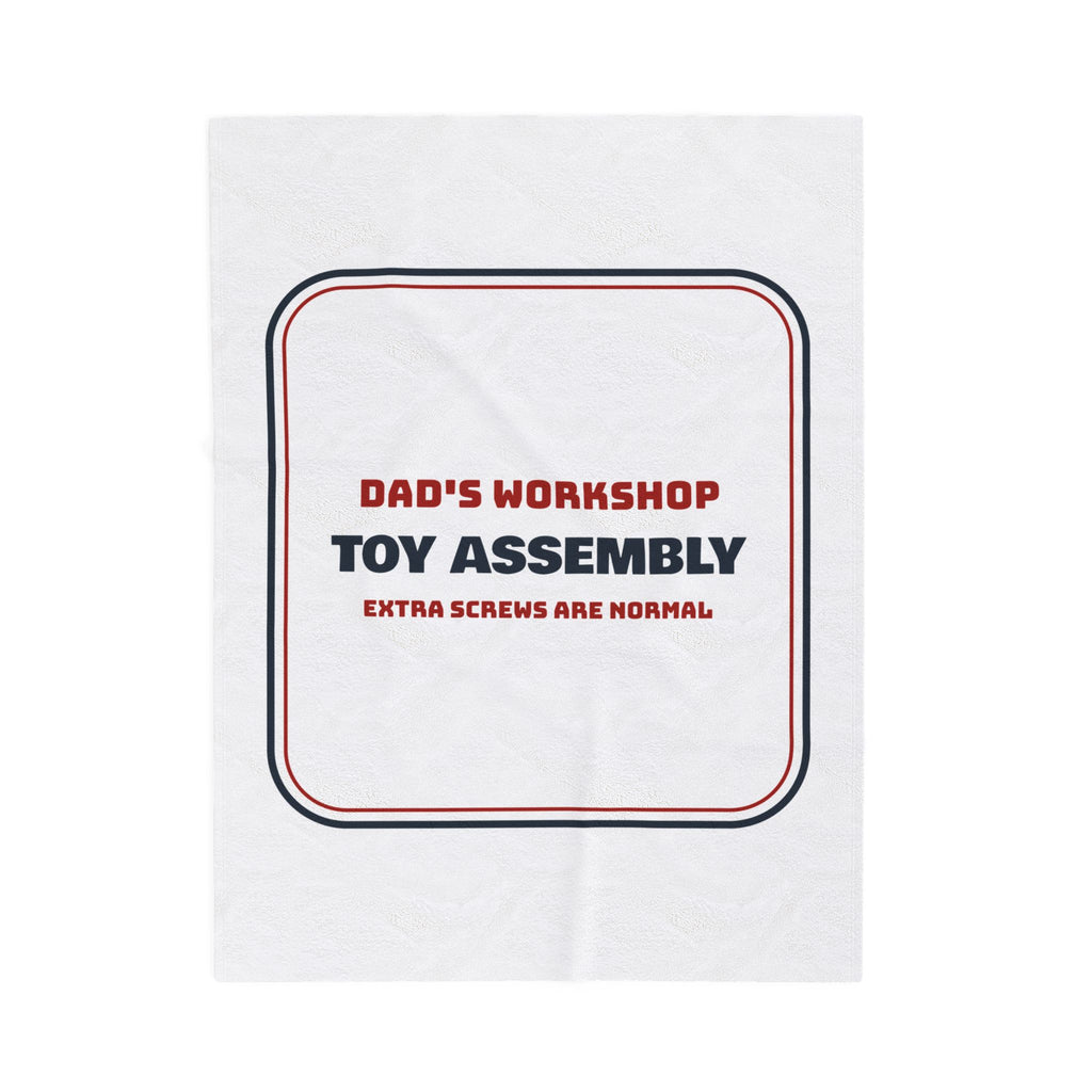 Funny Dad Christmas Throw Blanket Toy Assembly Extra Screws Are Normal