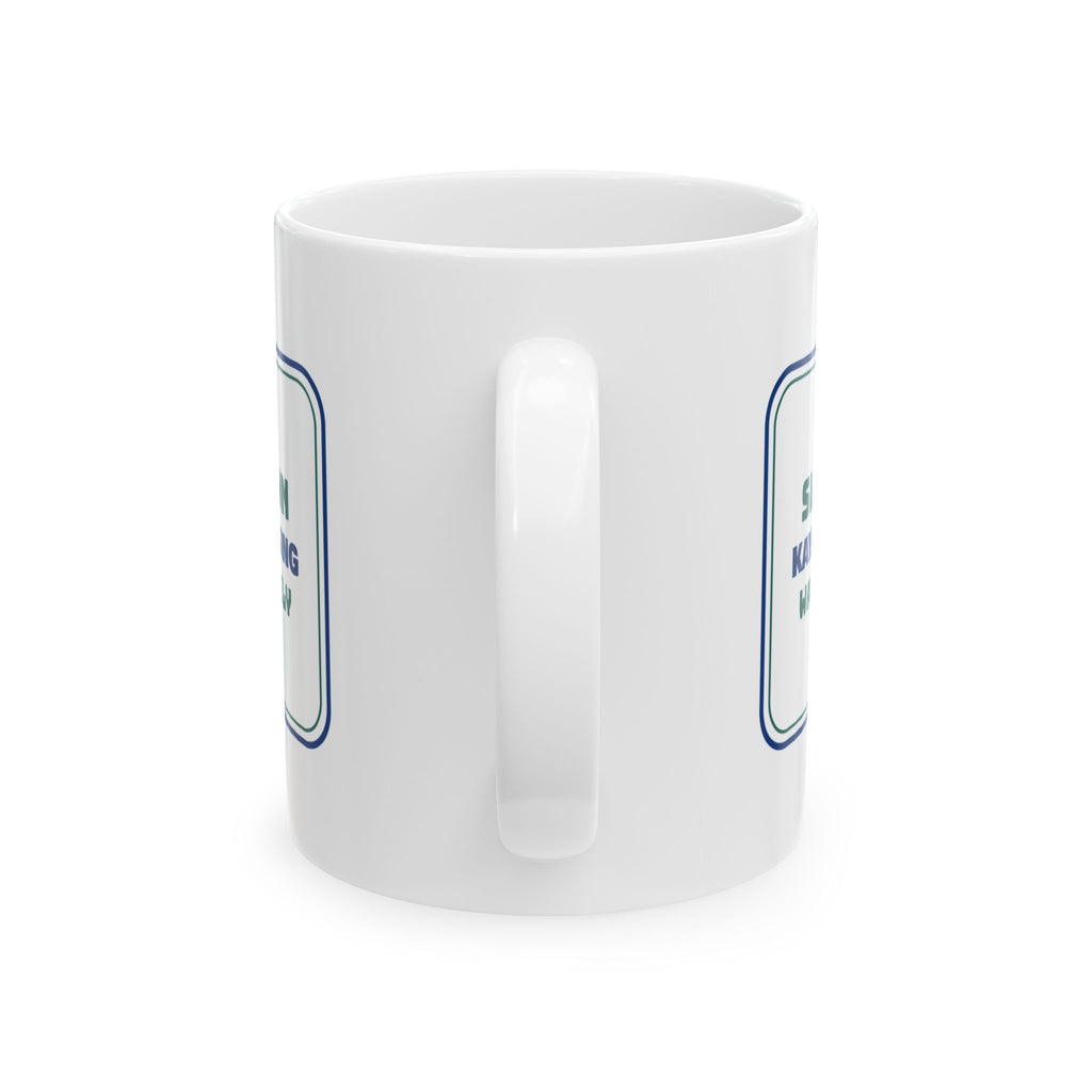 Funny Kayaking Coffee Mug Kayak Crossing Sign For Kayakers