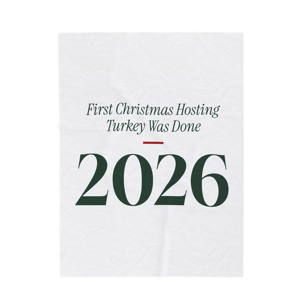 Funny Christmas Hosting Throw Blanket First Christmas Hosting 2026