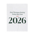 Funny Christmas Hosting Throw Blanket First Christmas Hosting 2026