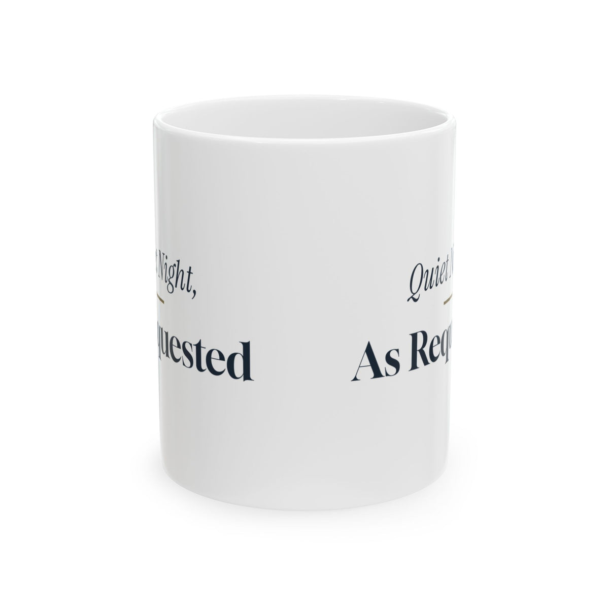 Funny Christmas Introvert Coffee Mug Quiet Night As Requested