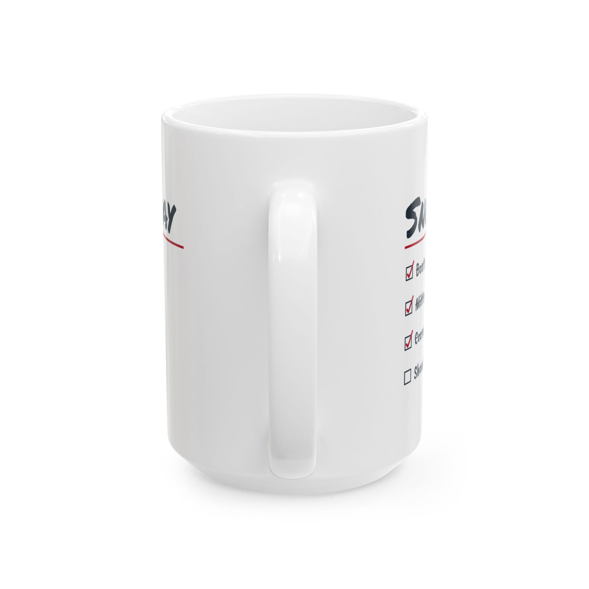 Funny Snow Day Hot Cocoa Coffee Mug Snow Day Checklist