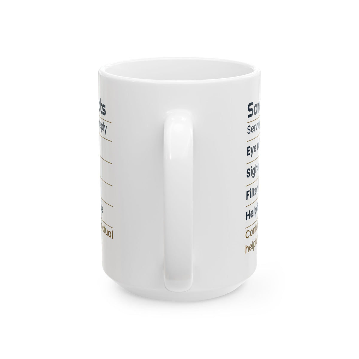 Funny Sarcastic Coffee Mug Sarcasm Facts Label For Coworkers