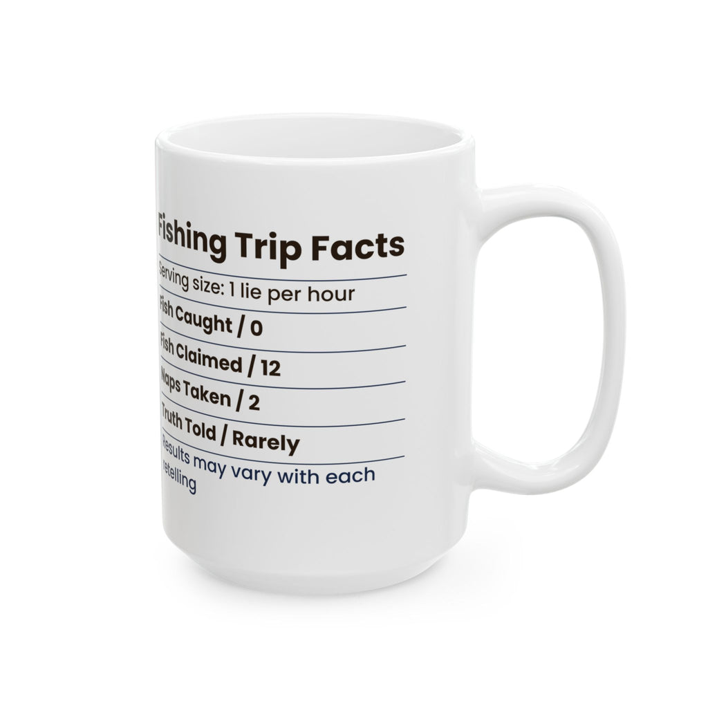 Funny Grandpa Fishing Nutrition Facts Coffee Mug For Grandpa