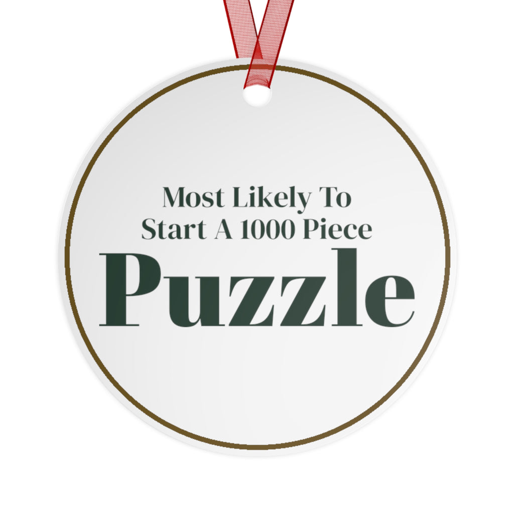 Funny Christmas Ornament Most Likely To Start A 1000 Piece Puzzle Family
