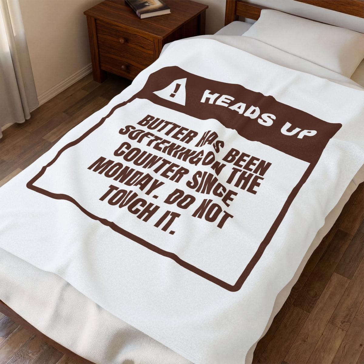Funny Christmas Baking Throw Blanket Butter Softening Since Monday