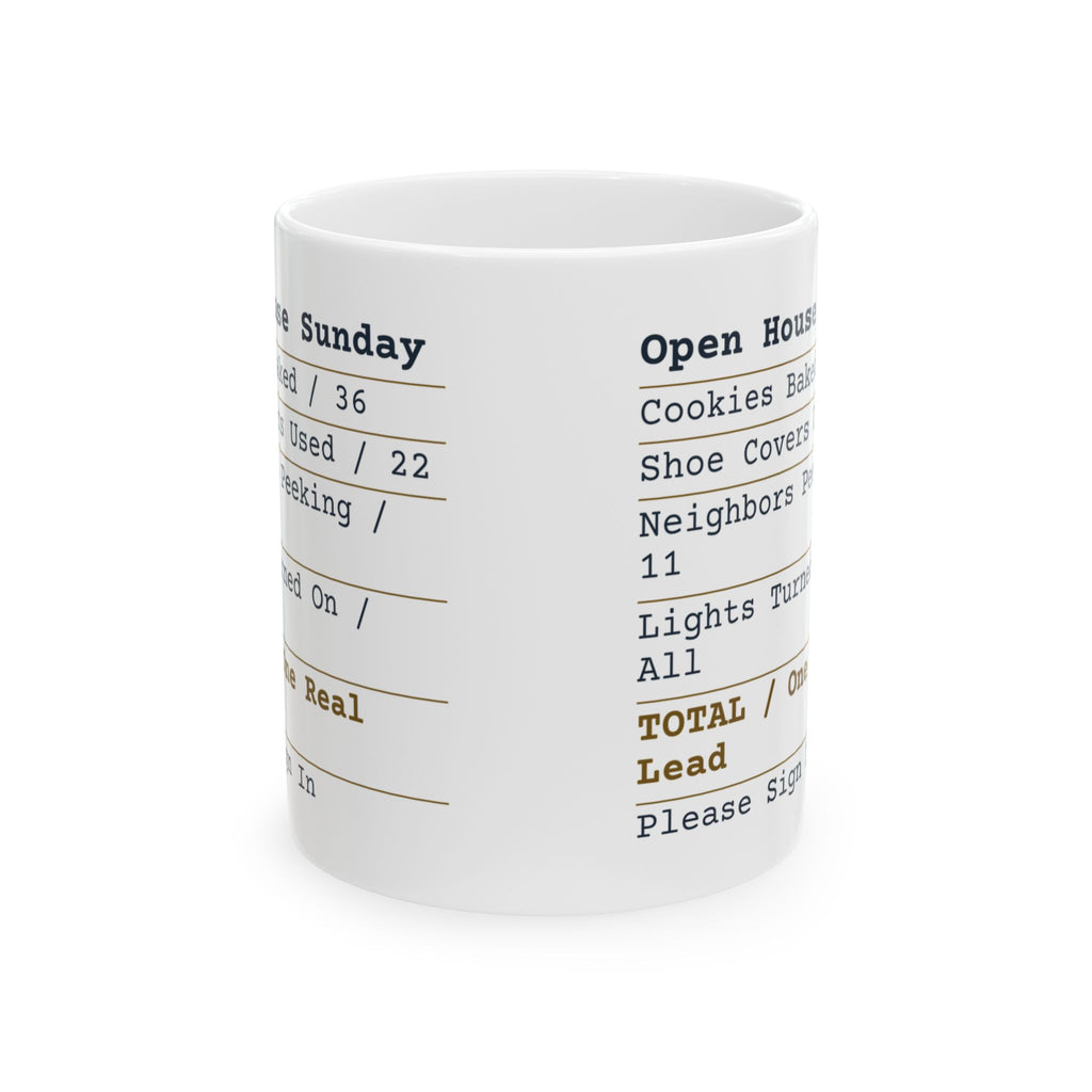 Funny Realtor Coffee Mug Open House Sunday Receipt For Agents