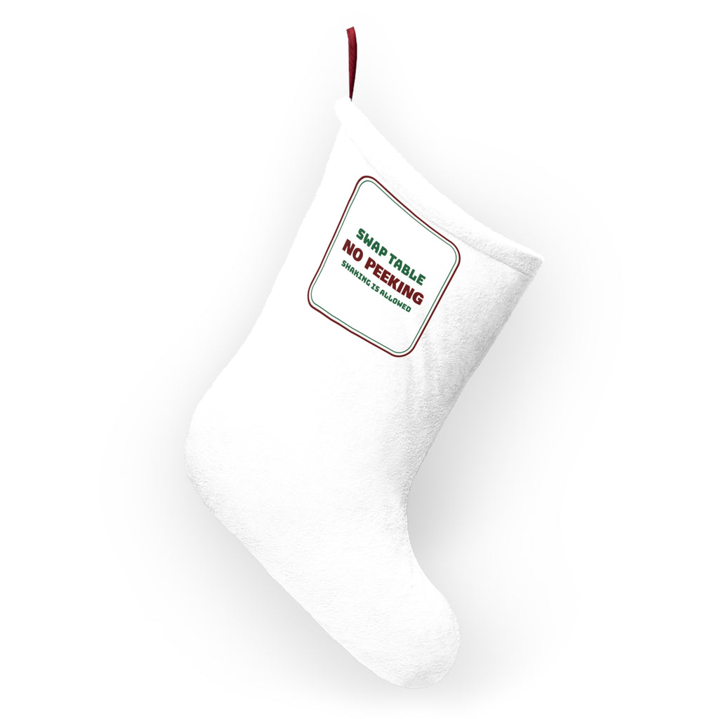 Funny White Elephant Christmas Stocking No Peeking Shaking Is Allowed