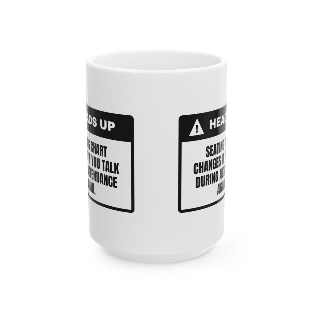 Funny Teacher Coffee Mug Seating Chart Warning For Teachers