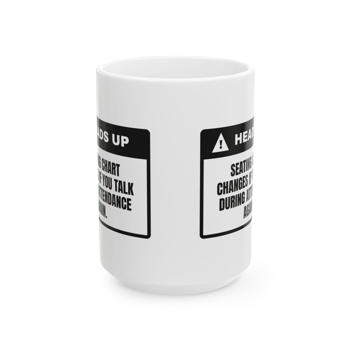 Funny Teacher Coffee Mug Seating Chart Warning For Teachers
