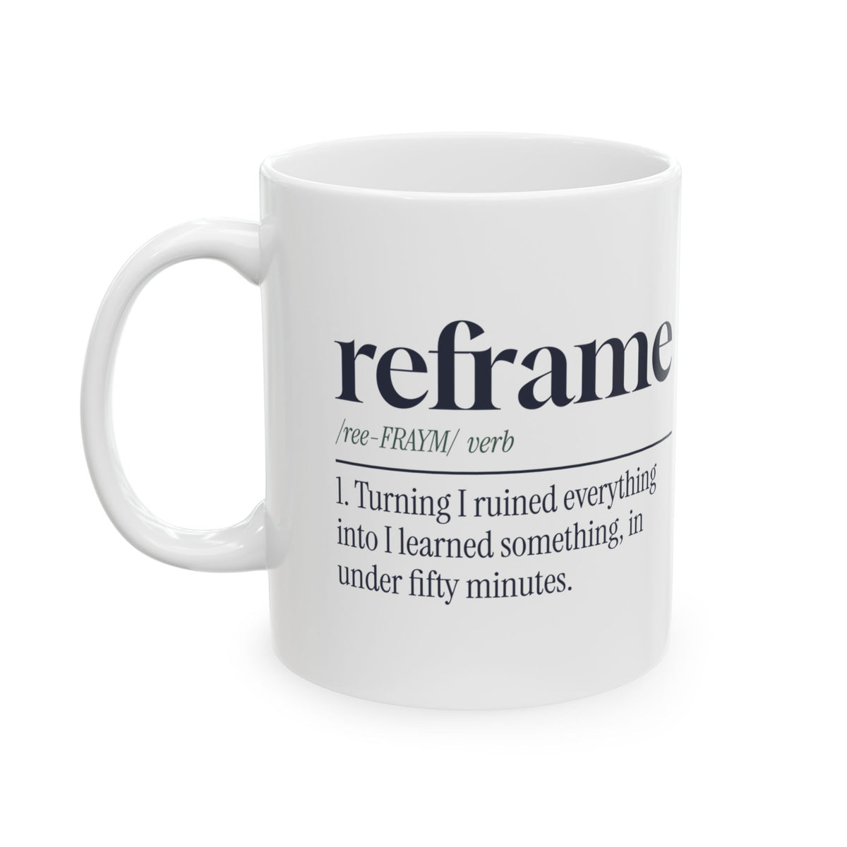 Therapist Coffee Mug Reframe Dictionary Definition