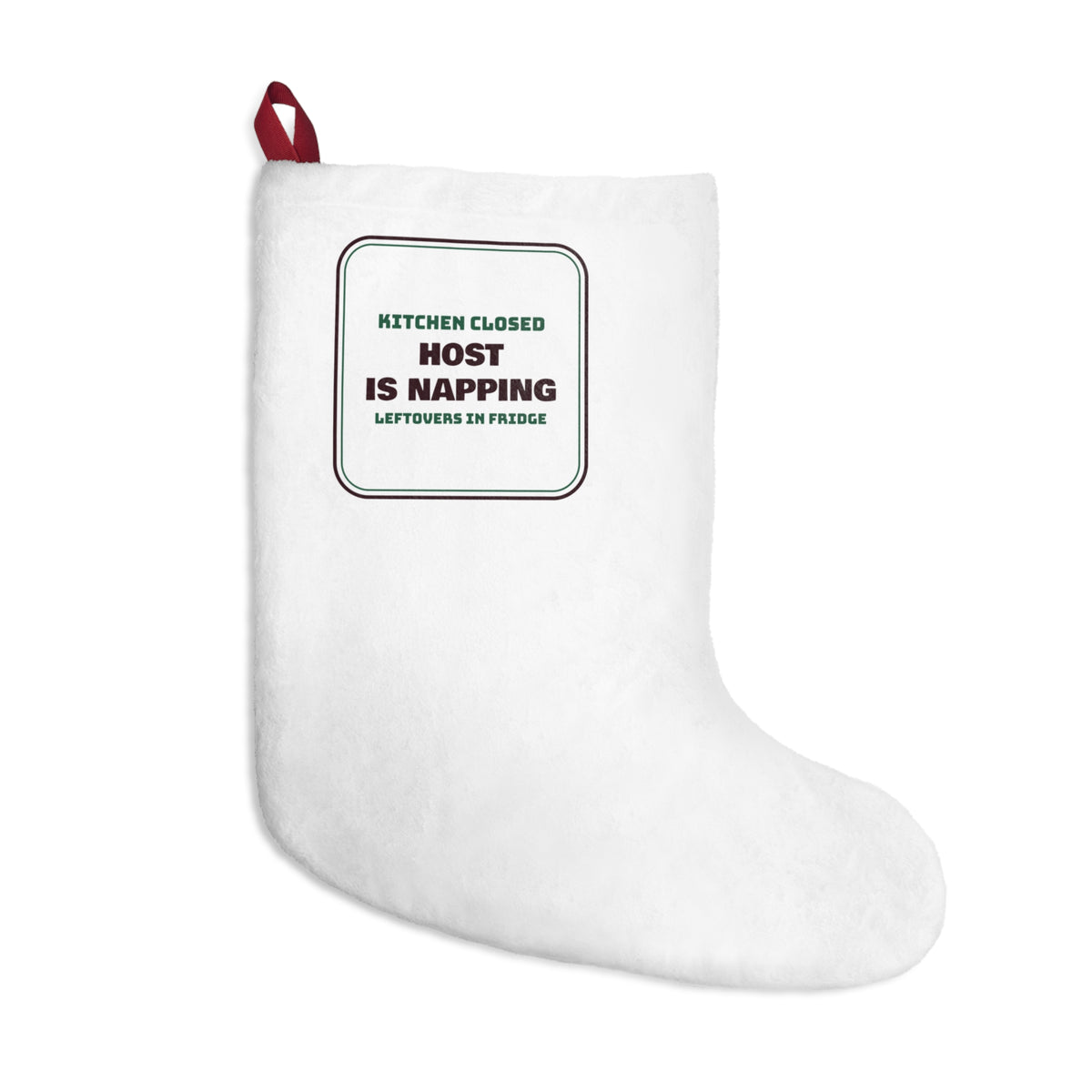 Funny Christmas Stocking Host Is Napping Leftovers In Fridge
