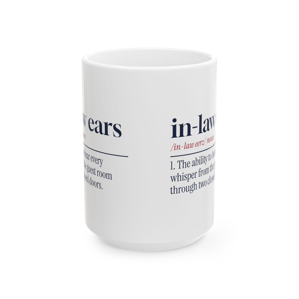 Funny In-Laws Christmas Coffee Mug In-Law Ears Dictionary