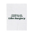 Funny Christmas Throw Blanket Father-In-Law Carves The Ham Like Surgery