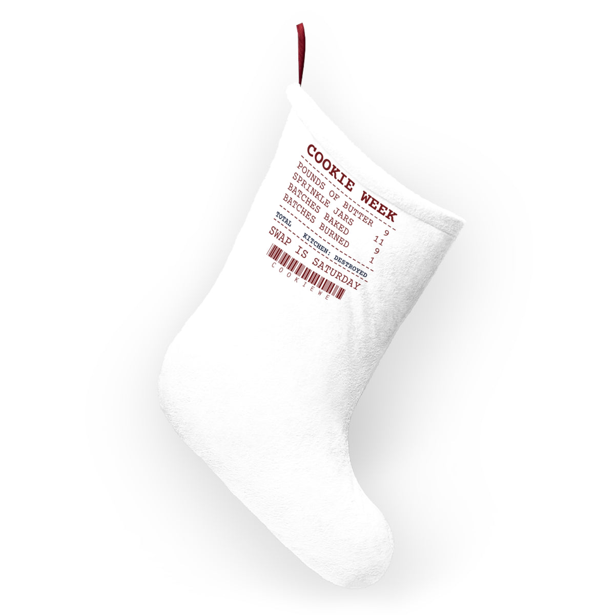 Funny Christmas Baking Christmas Stocking Cookie Week Receipt For Bakers