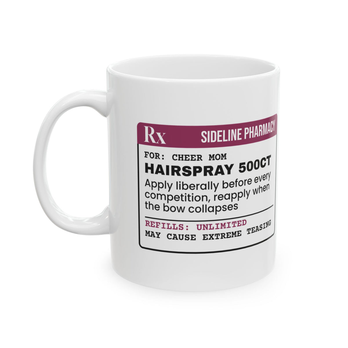 Cheer Mom Coffee Mug Apply Liberally Reapply Often