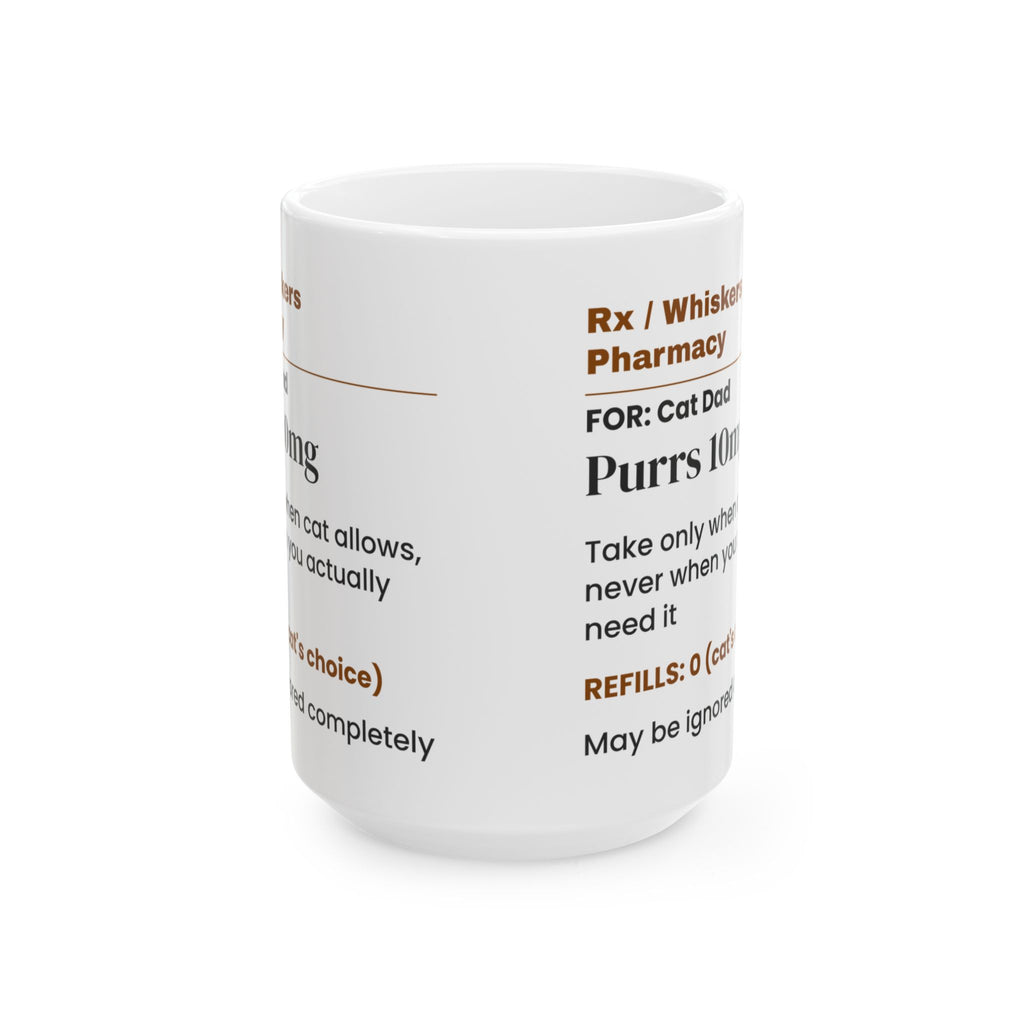 Funny Cat Valentine Coffee Mug Purr Prescription For Cat Dads