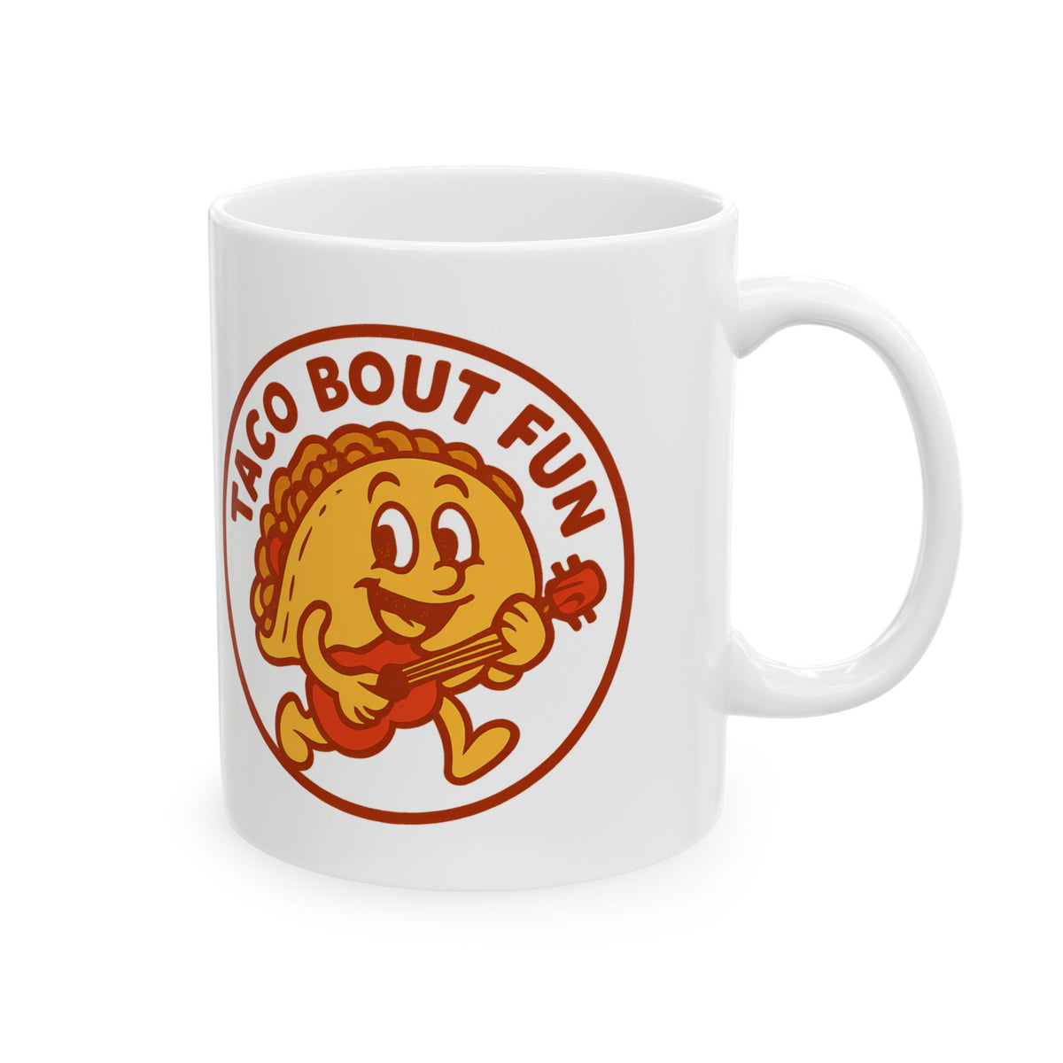 Taco Bout Fun Funny Retro Taco Pun Coffee Mug