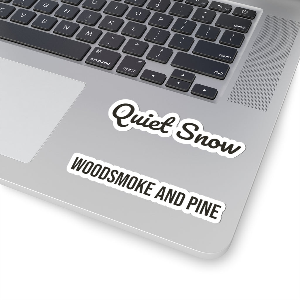 Cozy Christmas Sticker Quiet Snow Woodsmoke And Pine