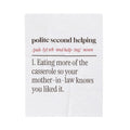 Funny Christmas In Laws Throw Blanket Polite Second Helping Definition