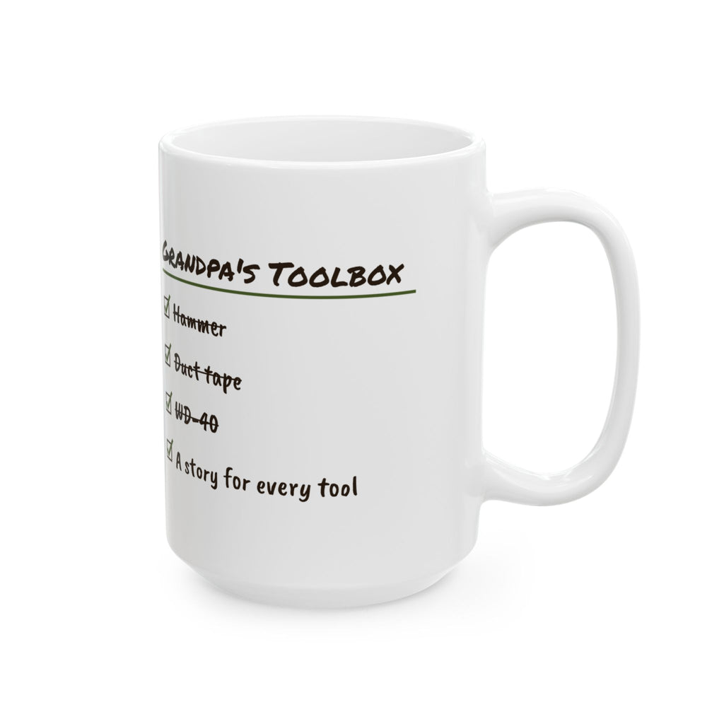 Funny Grandpa Toolbox Checklist Coffee Mug For Grandpa