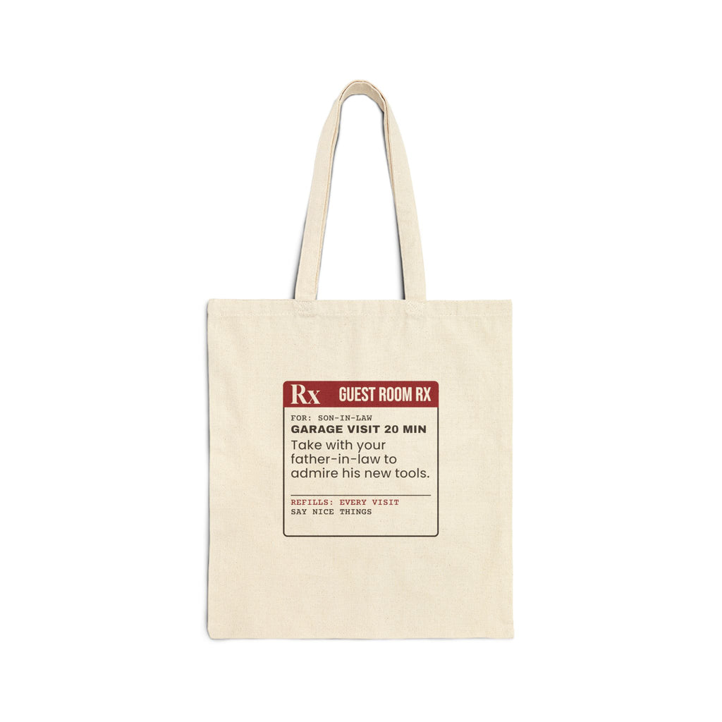 Funny Christmas Son In Law Tote Bag Garage Visit Prescription