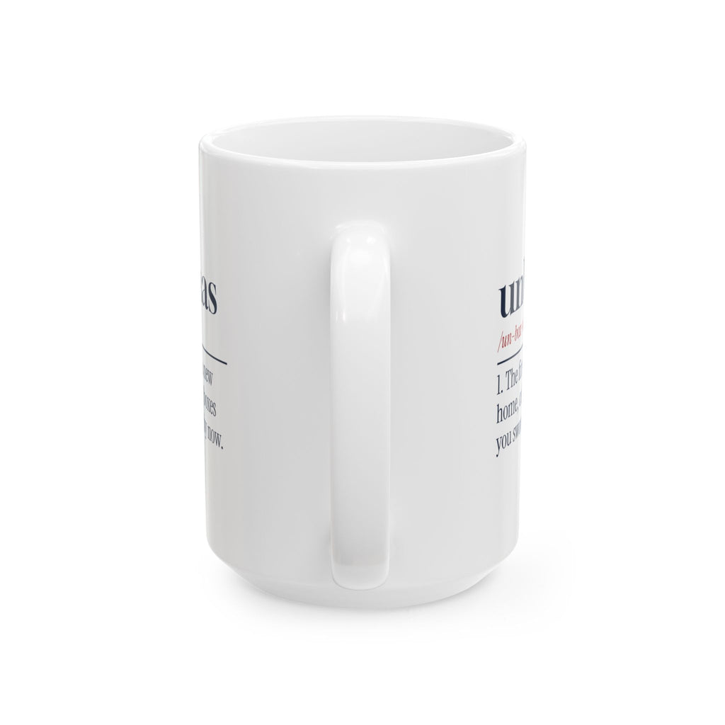 Funny Christmas Coffee Mug Unboxmas Definition For New Homeowners
