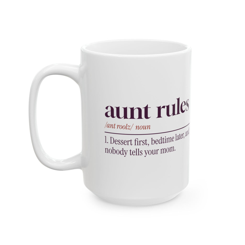 Funny Aunt Coffee Mug Aunt Rules Dictionary Definition For Aunties