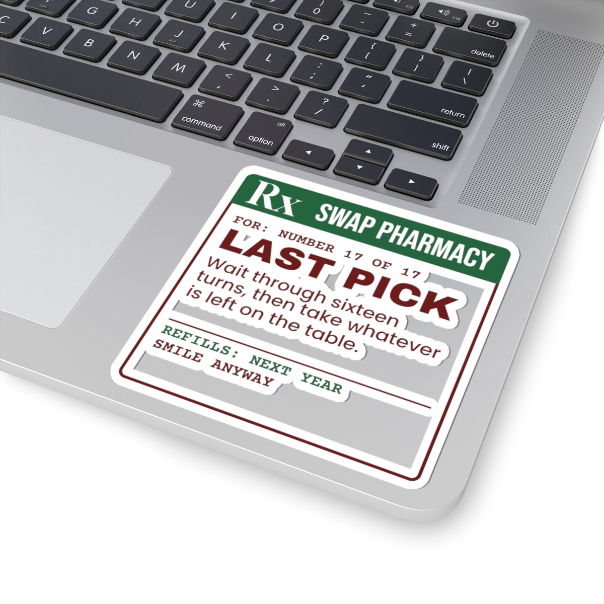 Funny White Elephant Sticker Last Pick Whatever Is Left Prescription