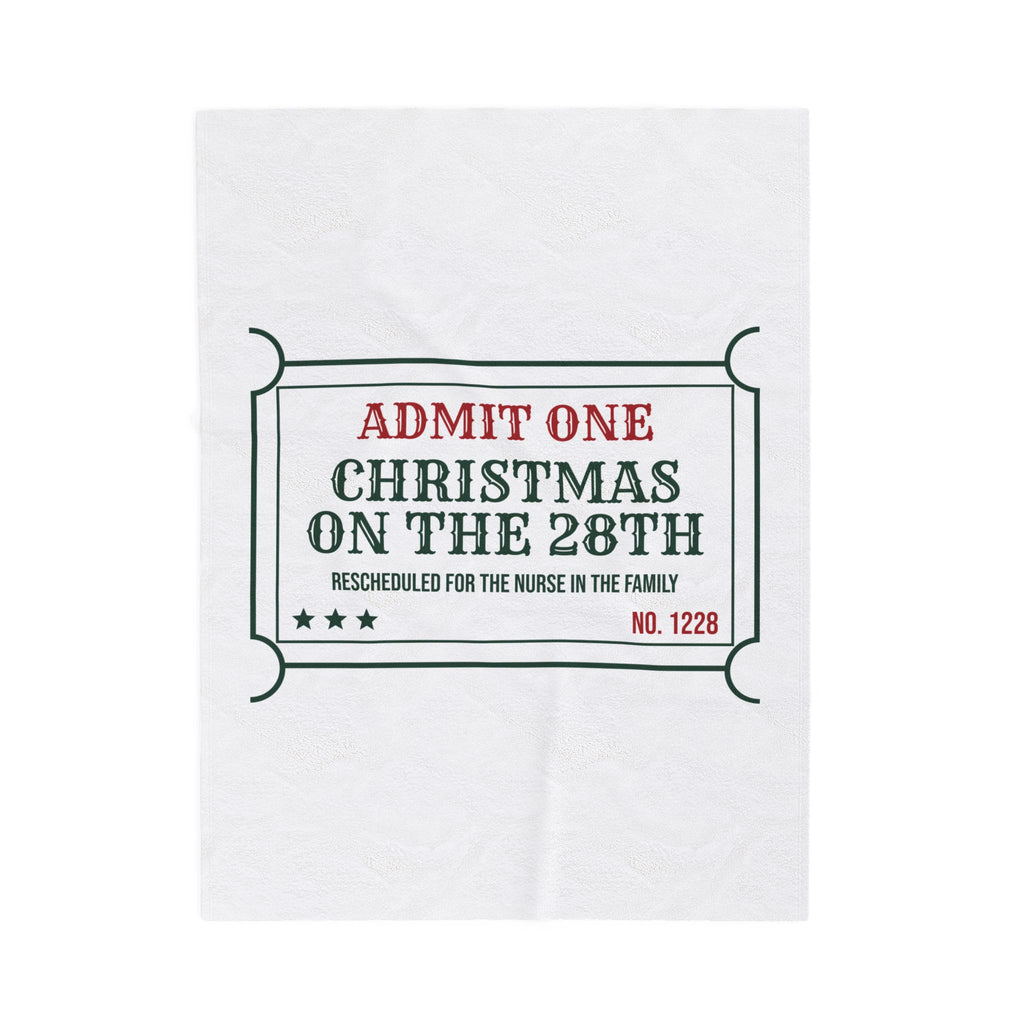 Funny Christmas Nurse Throw Blanket Celebrating Christmas On The 28th