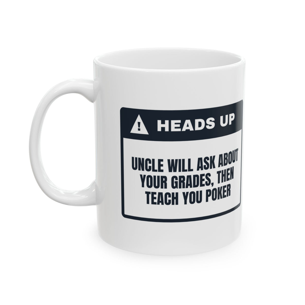 Funny Uncle Coffee Mug Asks About Grades Then Teaches Poker For Uncles