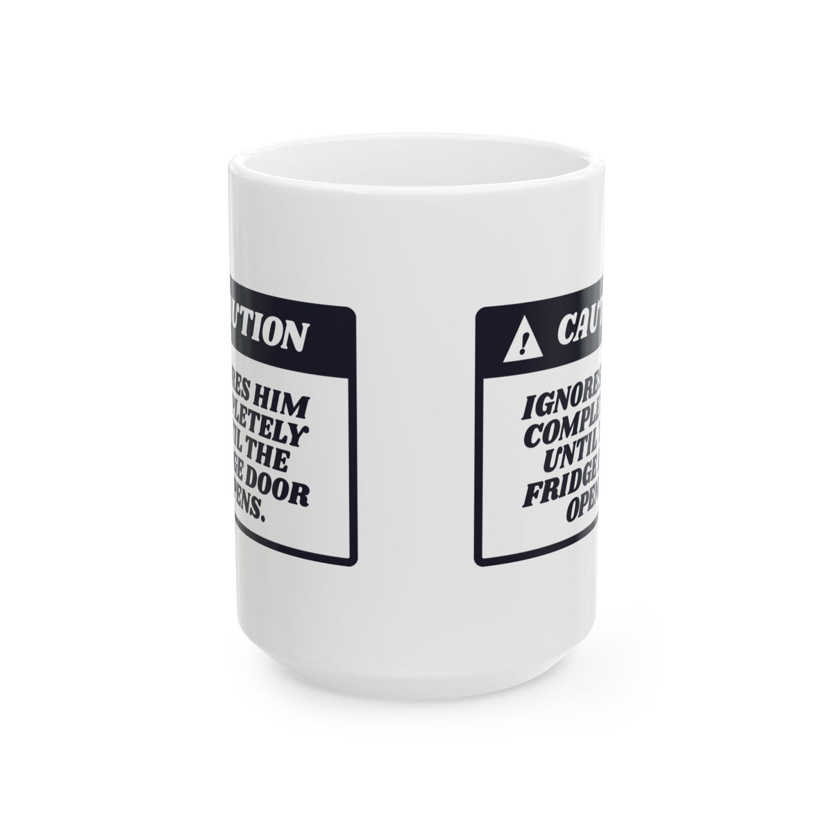 Funny Cat Dad Coffee Mug Caution Label For Cat Dads