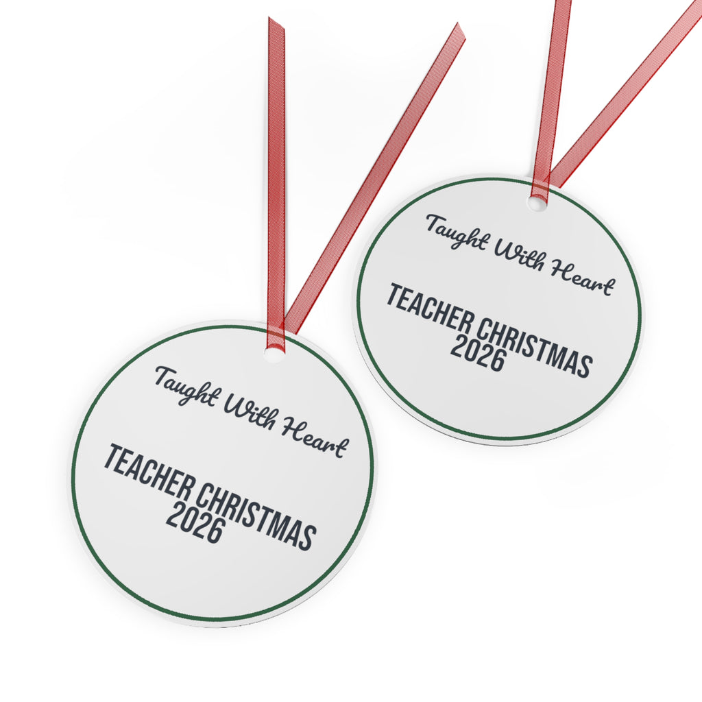 Teacher Christmas Ornament 2026 Taught With Heart Thank You